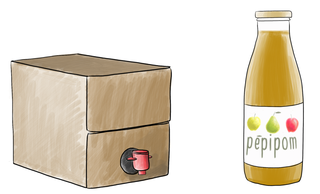 Cubi ou bouteille pour conserver le jus de vos pommes